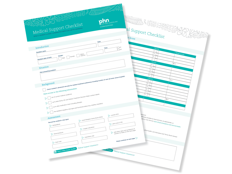 Medical Support Checklist