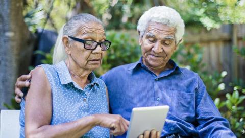 Indigenous elderly couple