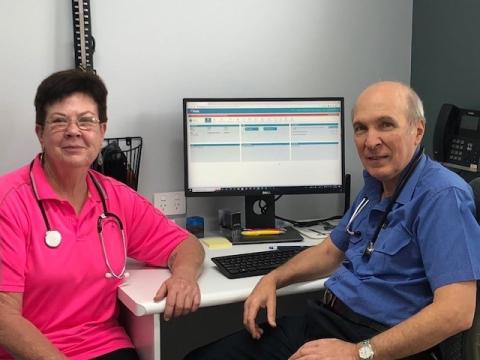 Dr John Di Palma and Nurse Dell Patterson