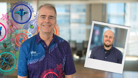 Northern Queensland Primary Health Network (NQPHN) CEO Sean Rooney, with Primary and Community Care Services (PCCS) CEO A/Prof J.R. Baker (right)
