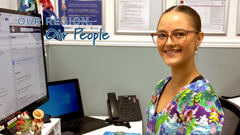 Moranbah registered nurse Tasmyn Van Leeuwen from Oaktree Family Medical Centre.