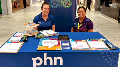 NQPHN Strategic Operations Lead Jess Roelandts and Older Persons Health and Palliative Care Manager Maria Callaghan