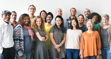 Culturally diverse group of people